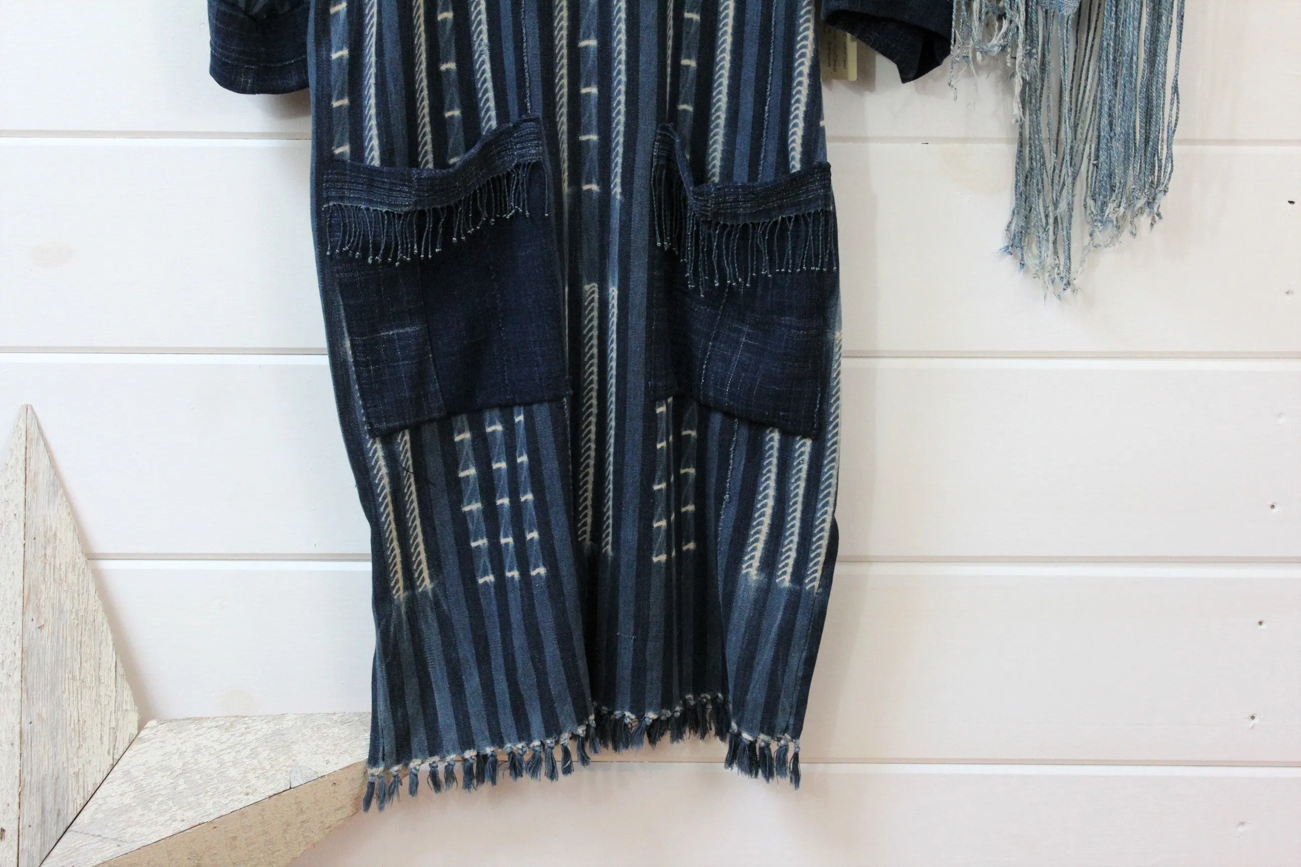 Indigo Shibori Duster Dress