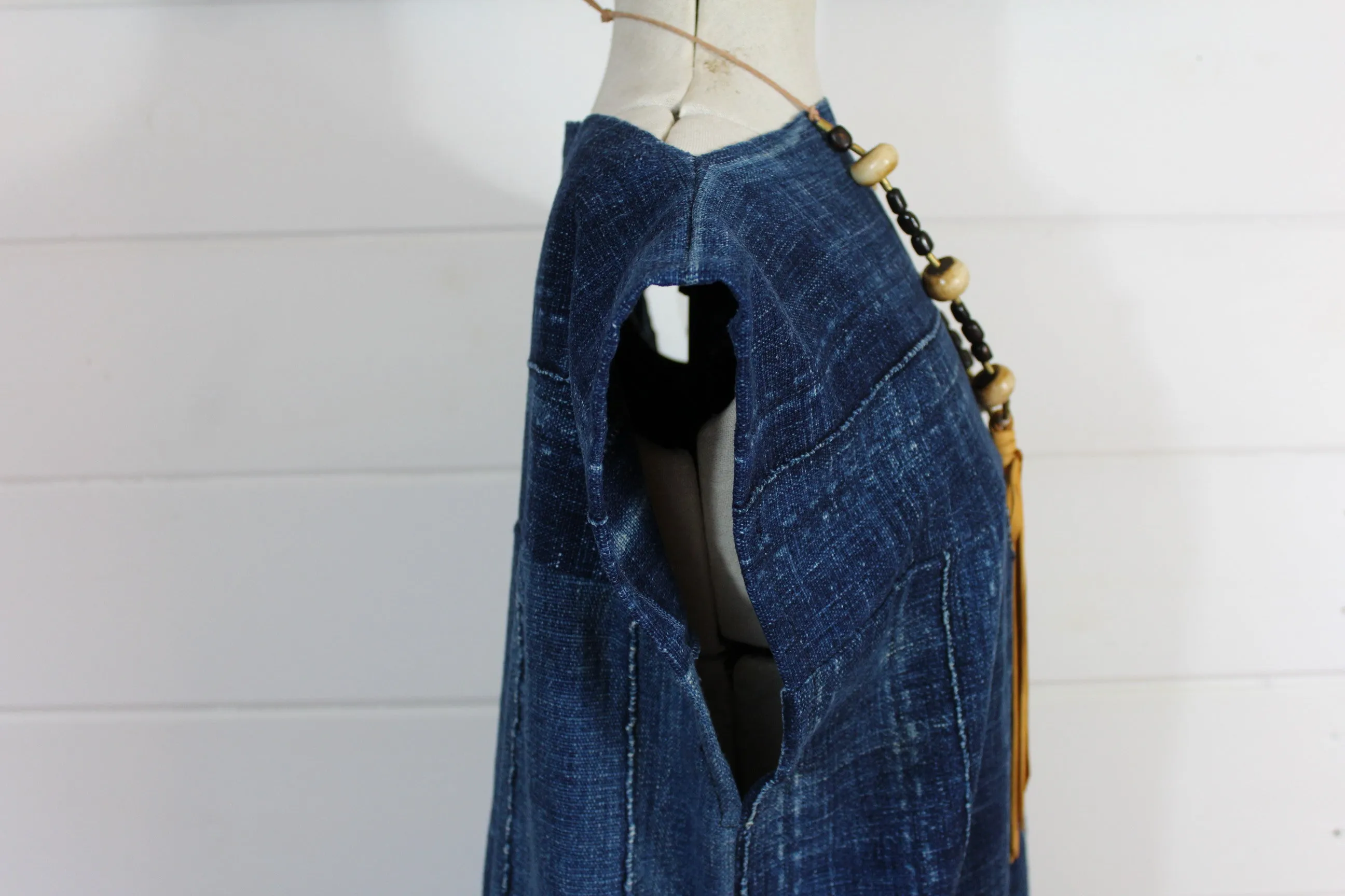 Indigo Shibori Duster Dress
