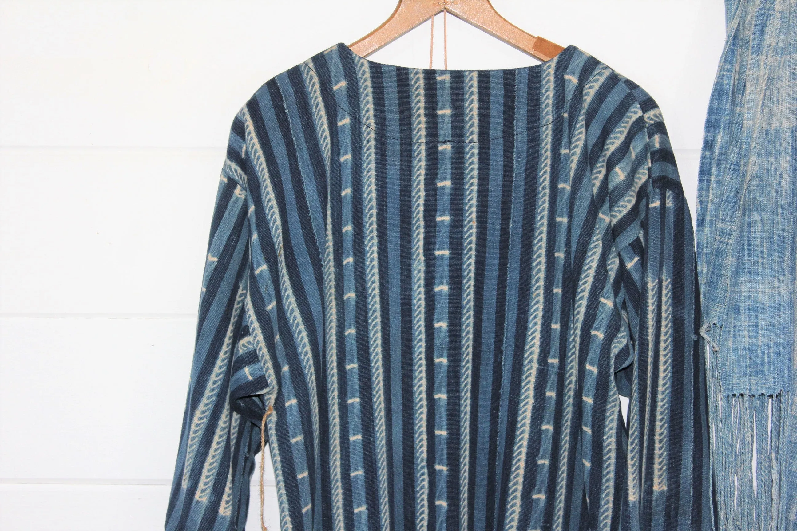 Indigo Shibori Duster Dress