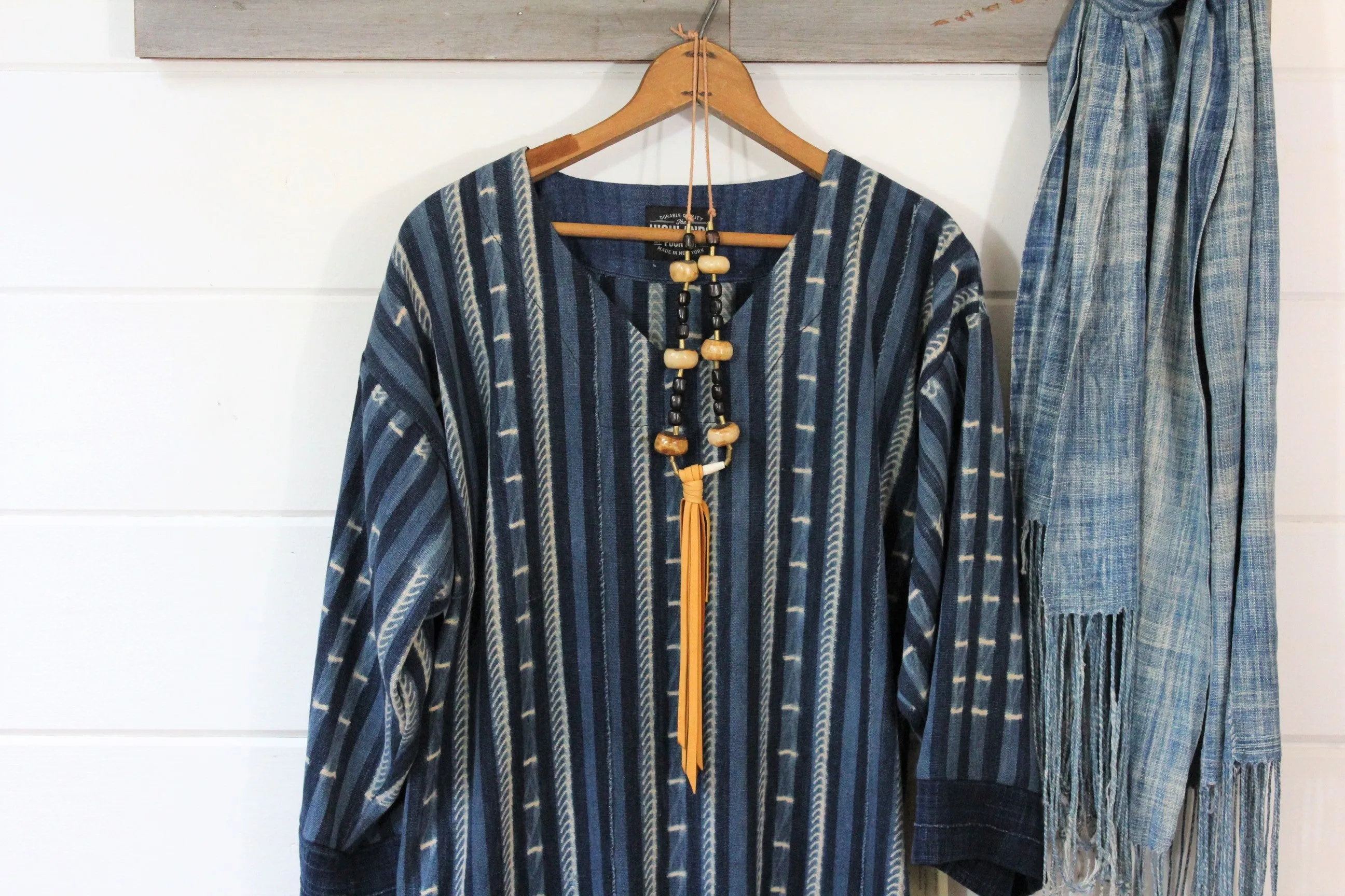Indigo Shibori Duster Dress