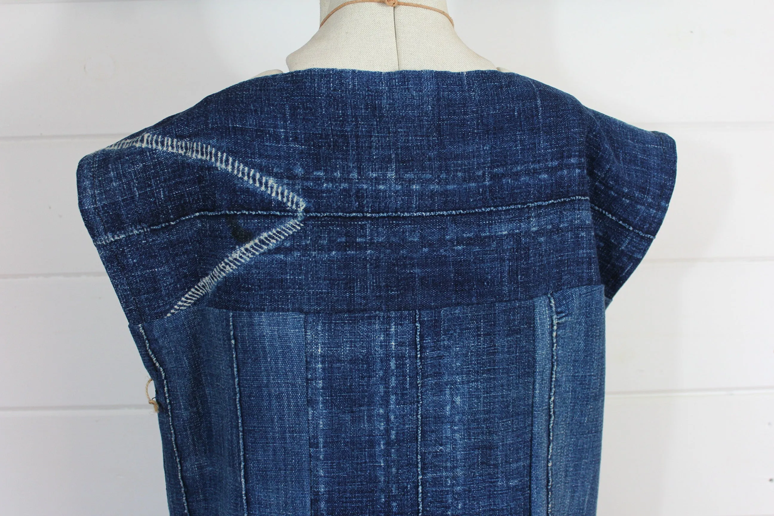 Indigo Shibori Duster Dress