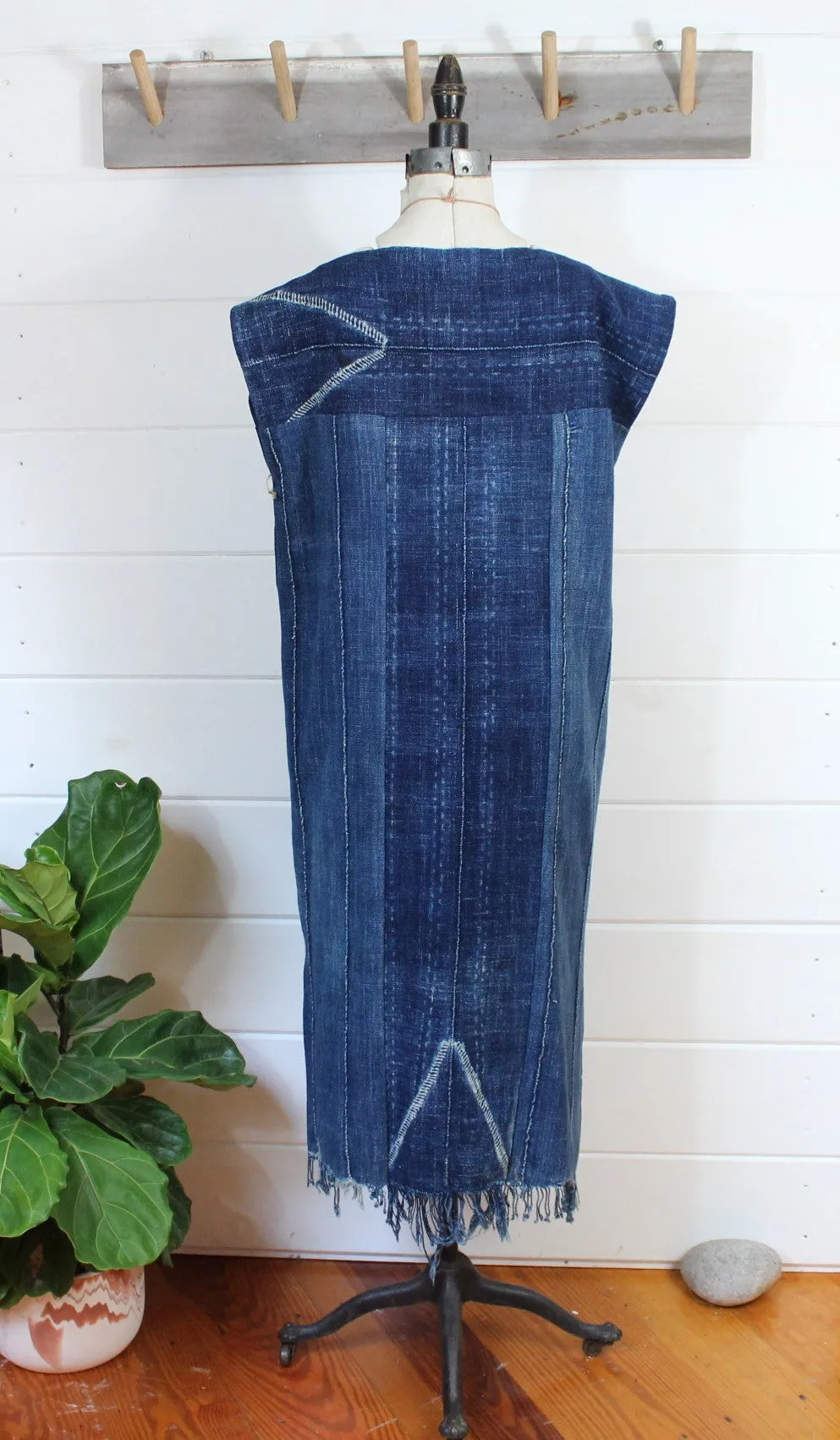 Indigo Shibori Duster Dress