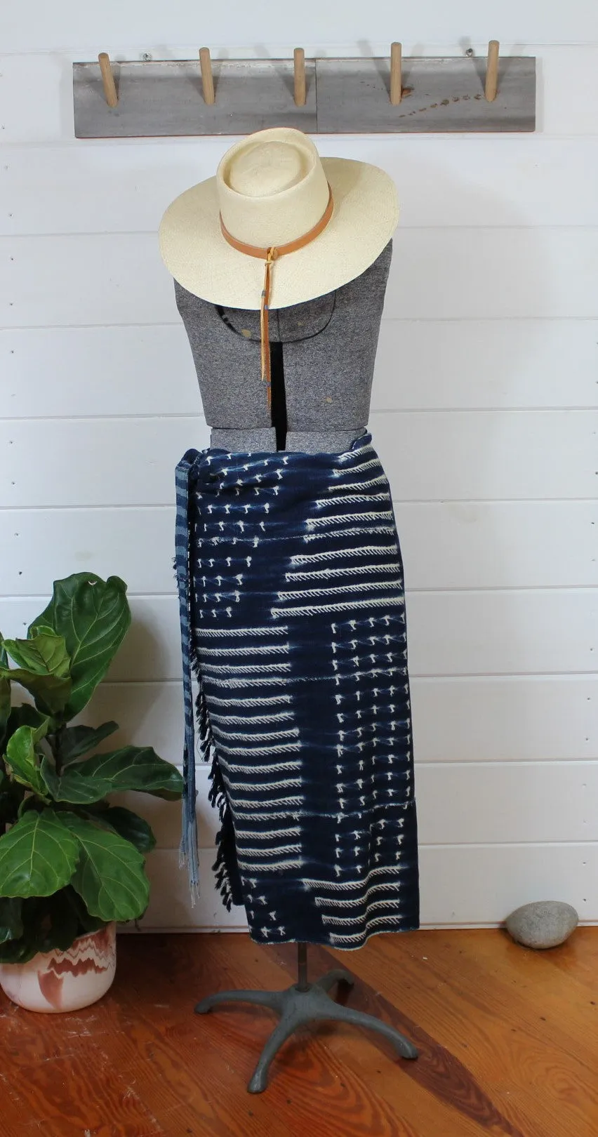 Indigo Shibori Wrap Skirt