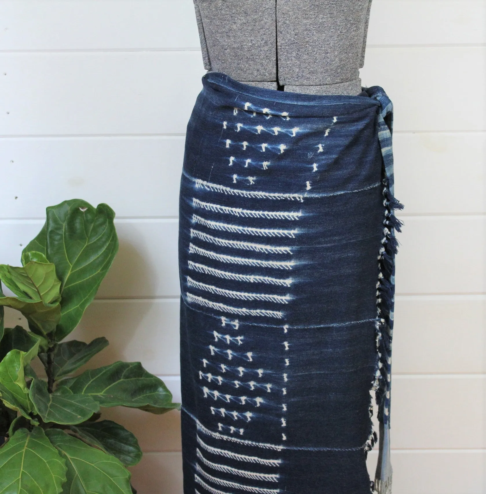 Indigo Shibori Wrap Skirt