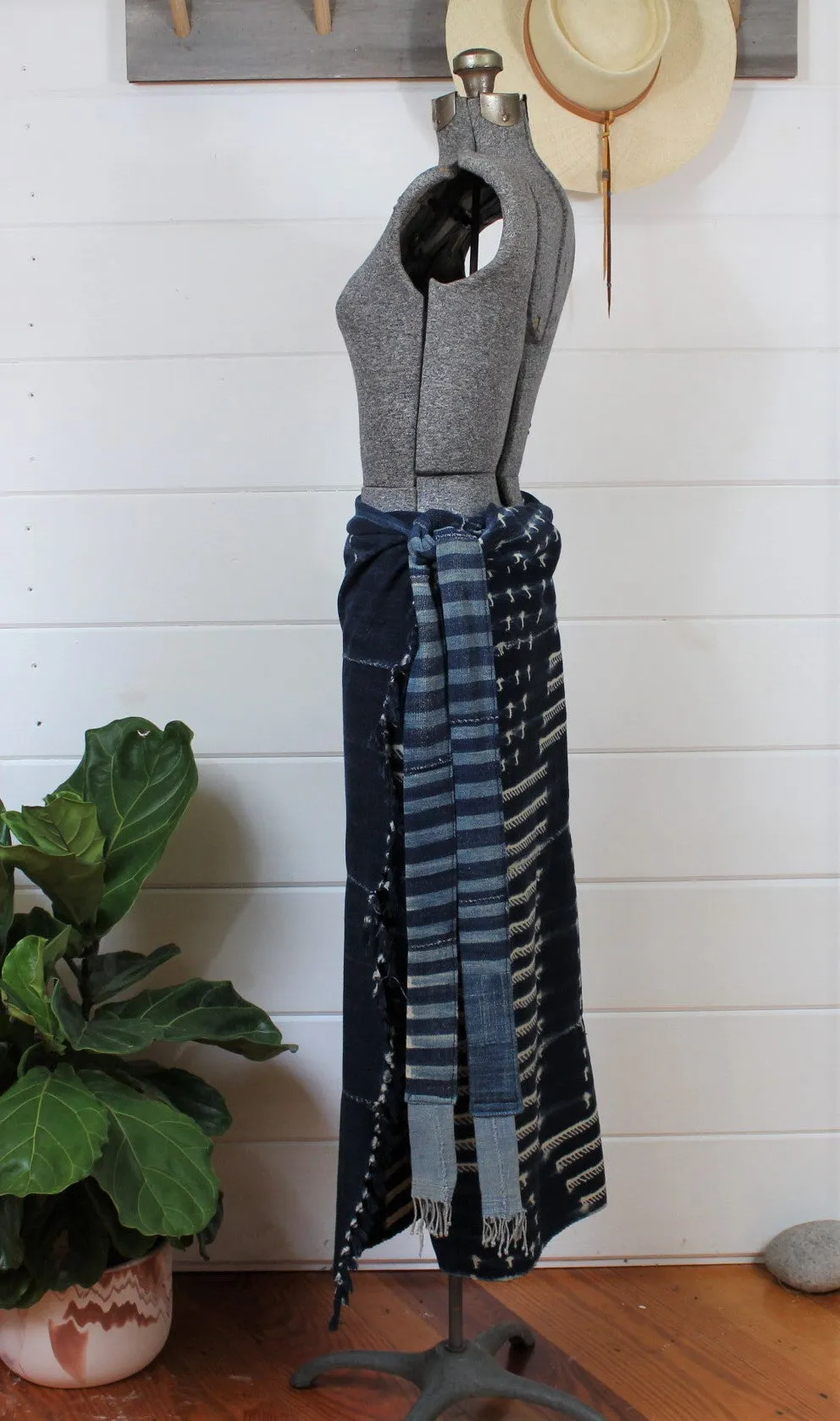 Indigo Shibori Wrap Skirt