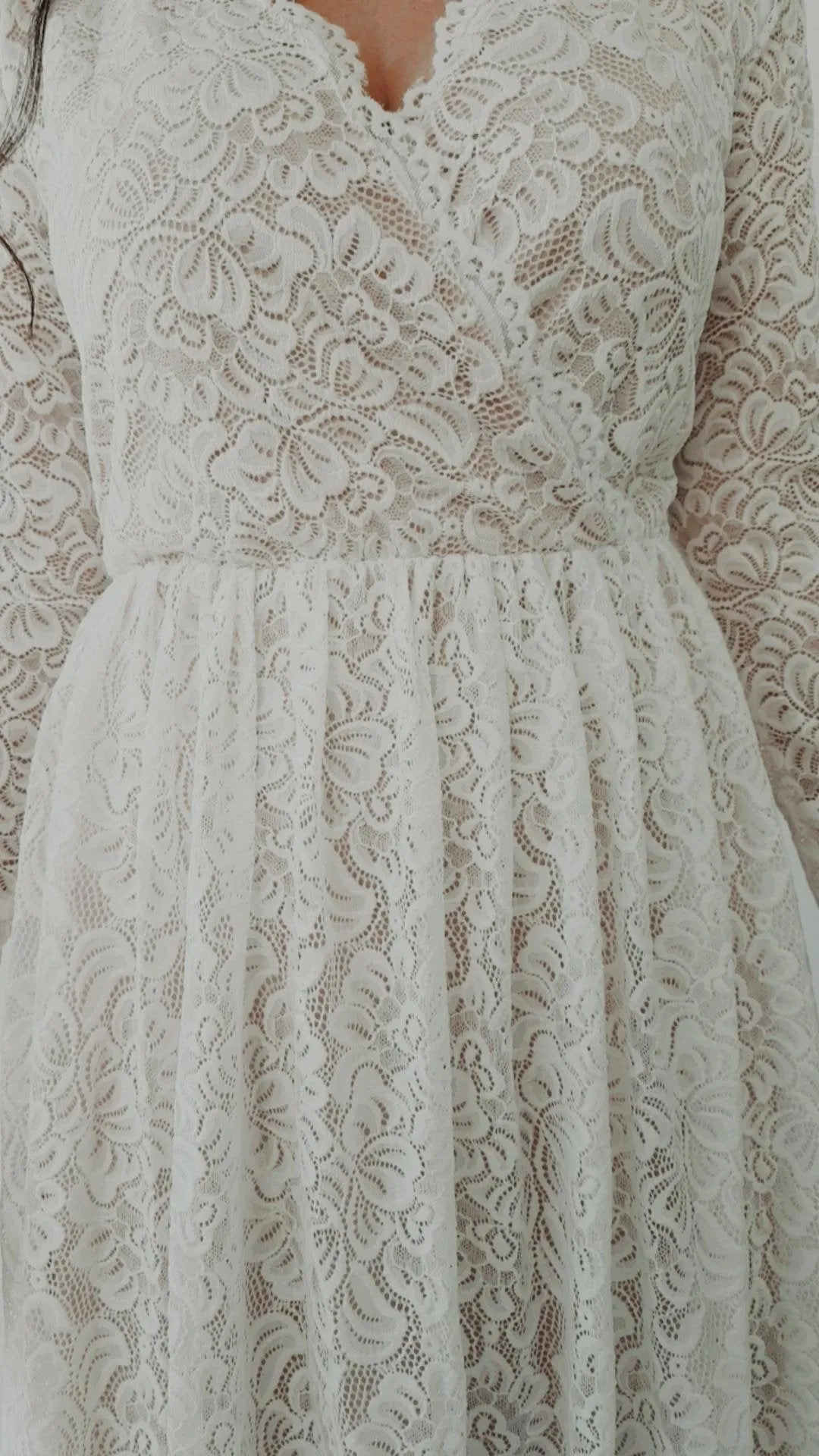 Ivory Blushed pockets dress #1268