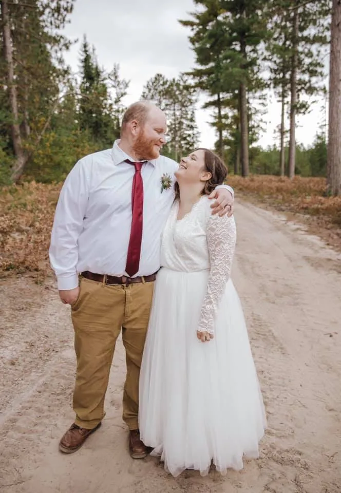 Ivory Lace Long Sleeves Wedding Dress with pockets  #1266