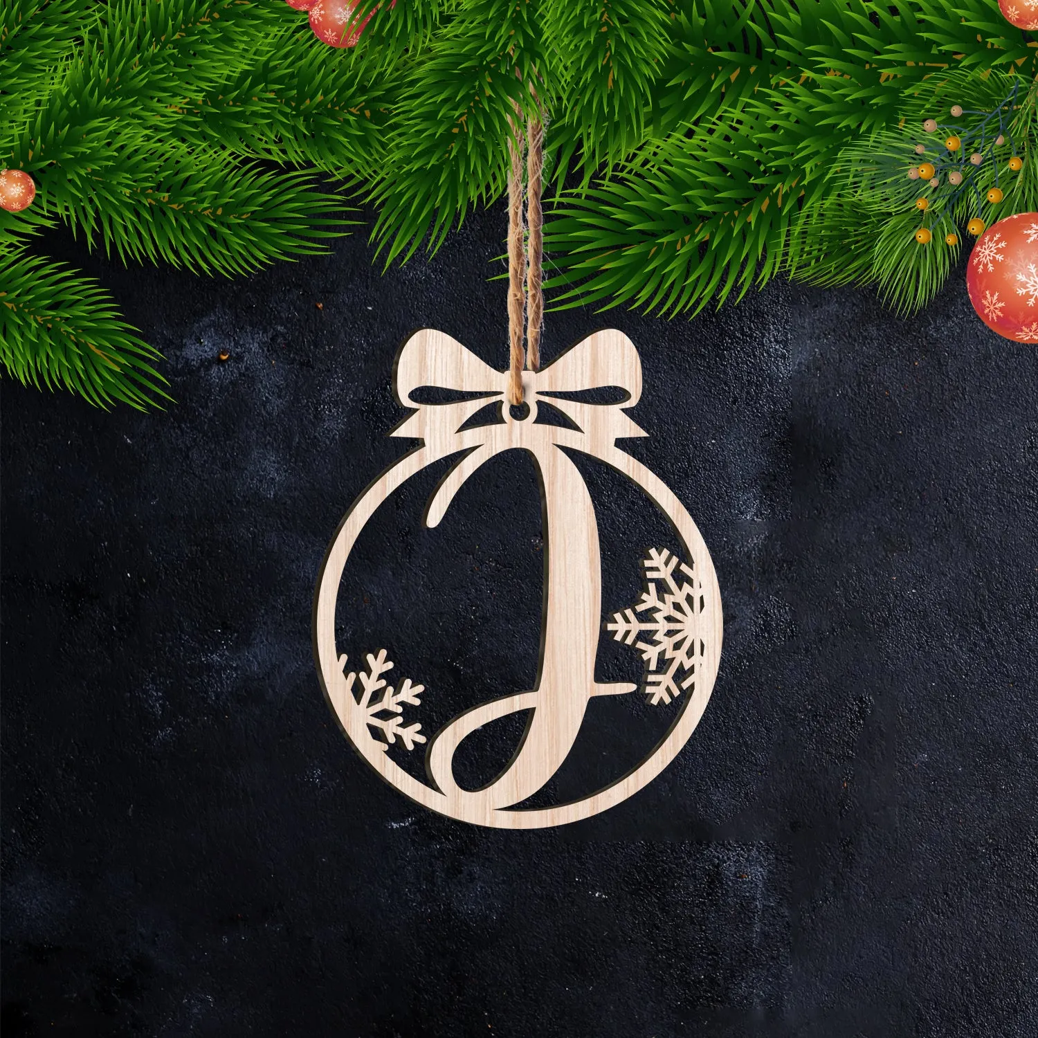 J Letter - Ornament Cut out 30 - PT97