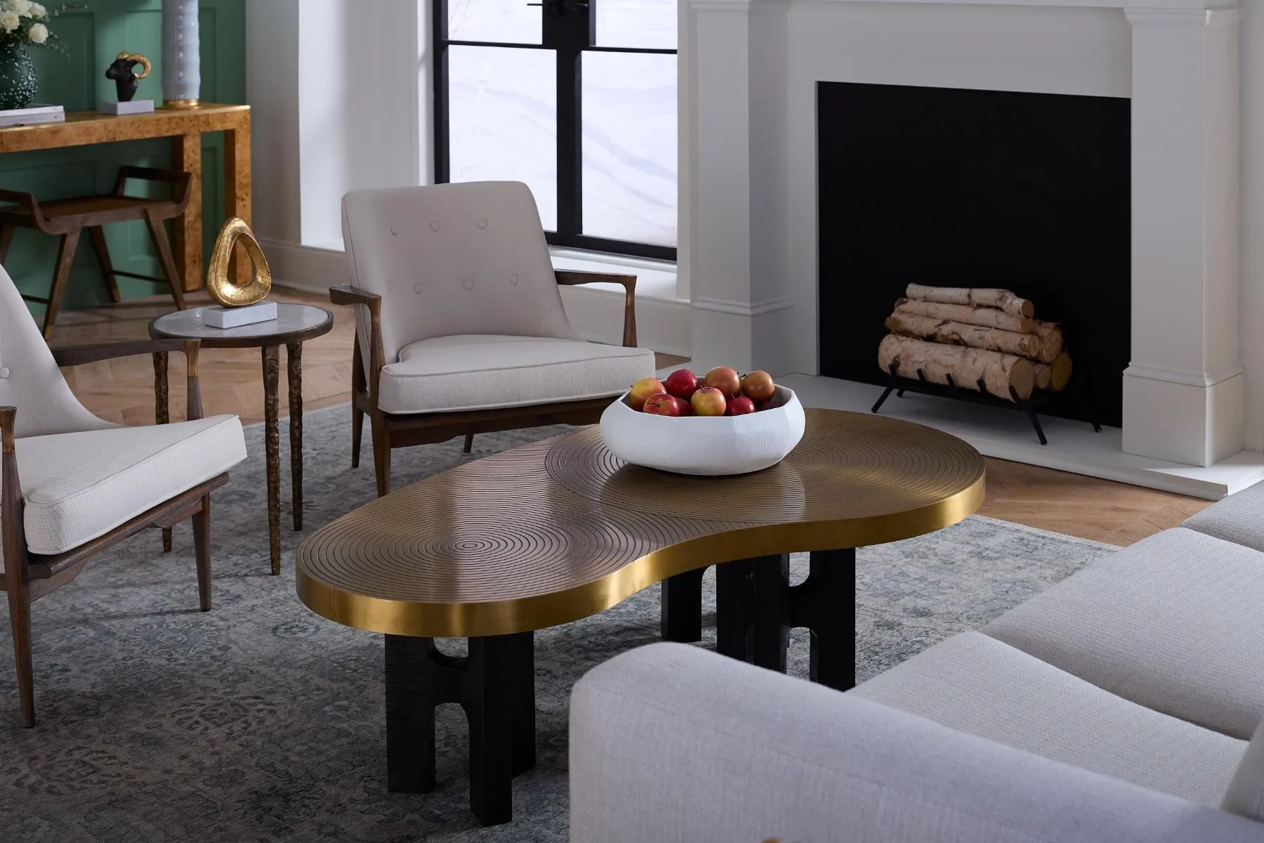 Jacob Coffee Table / Antique Brass