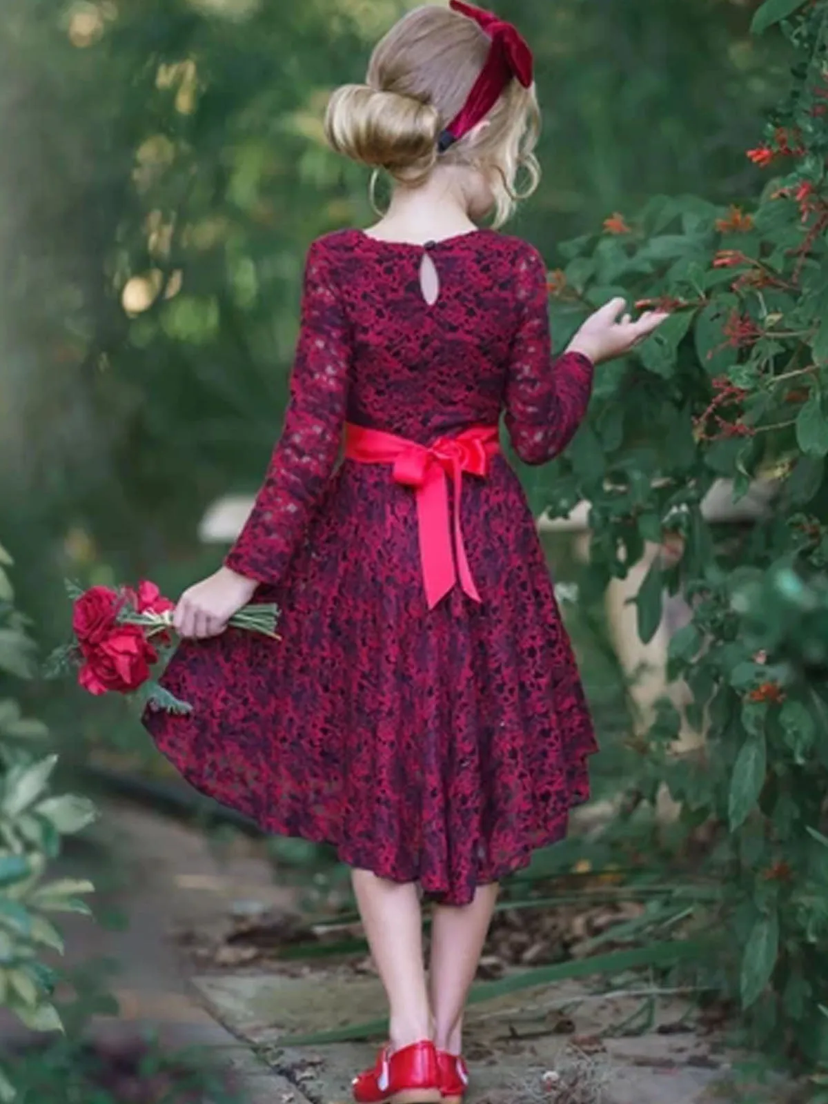 Je t'Aime Crochet Lace Hi-Lo Dress