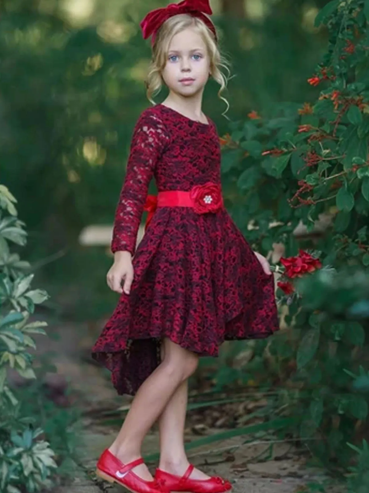 Je t'Aime Crochet Lace Hi-Lo Dress