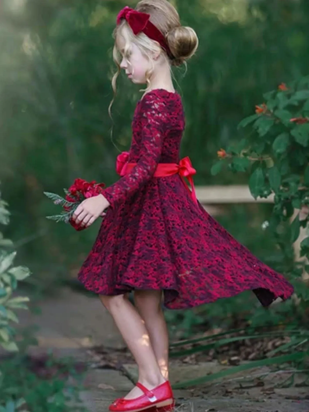 Je t'Aime Crochet Lace Hi-Lo Dress