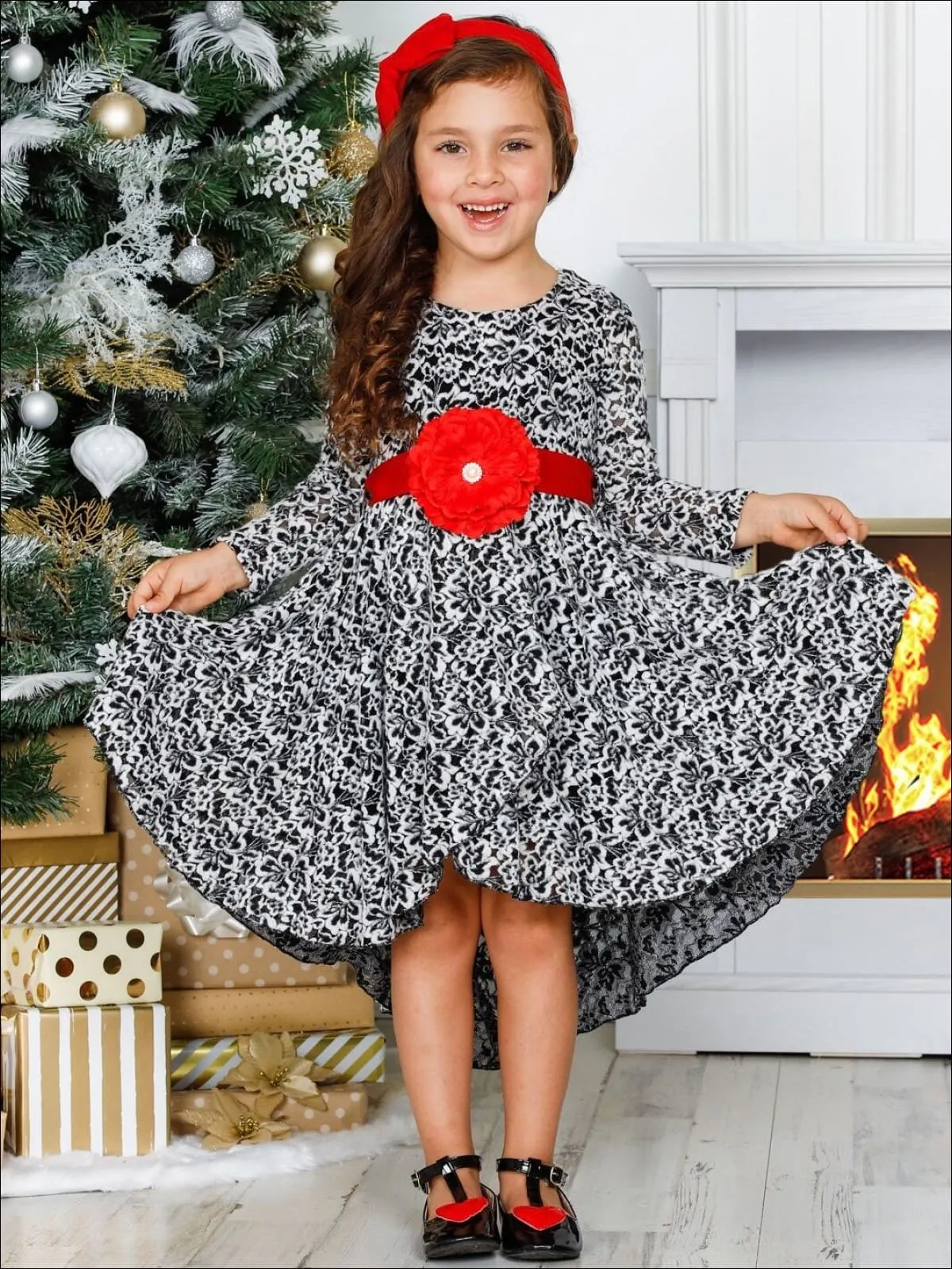 Je t'Aime Crochet Lace Hi-Lo Dress
