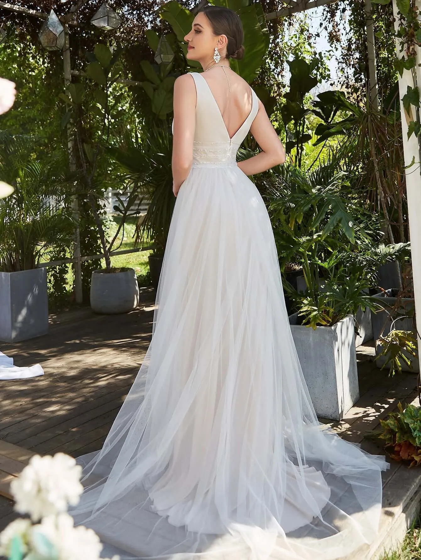 Jillian soft tulle wedding dress in Nude/Ivory Express NZ Wide