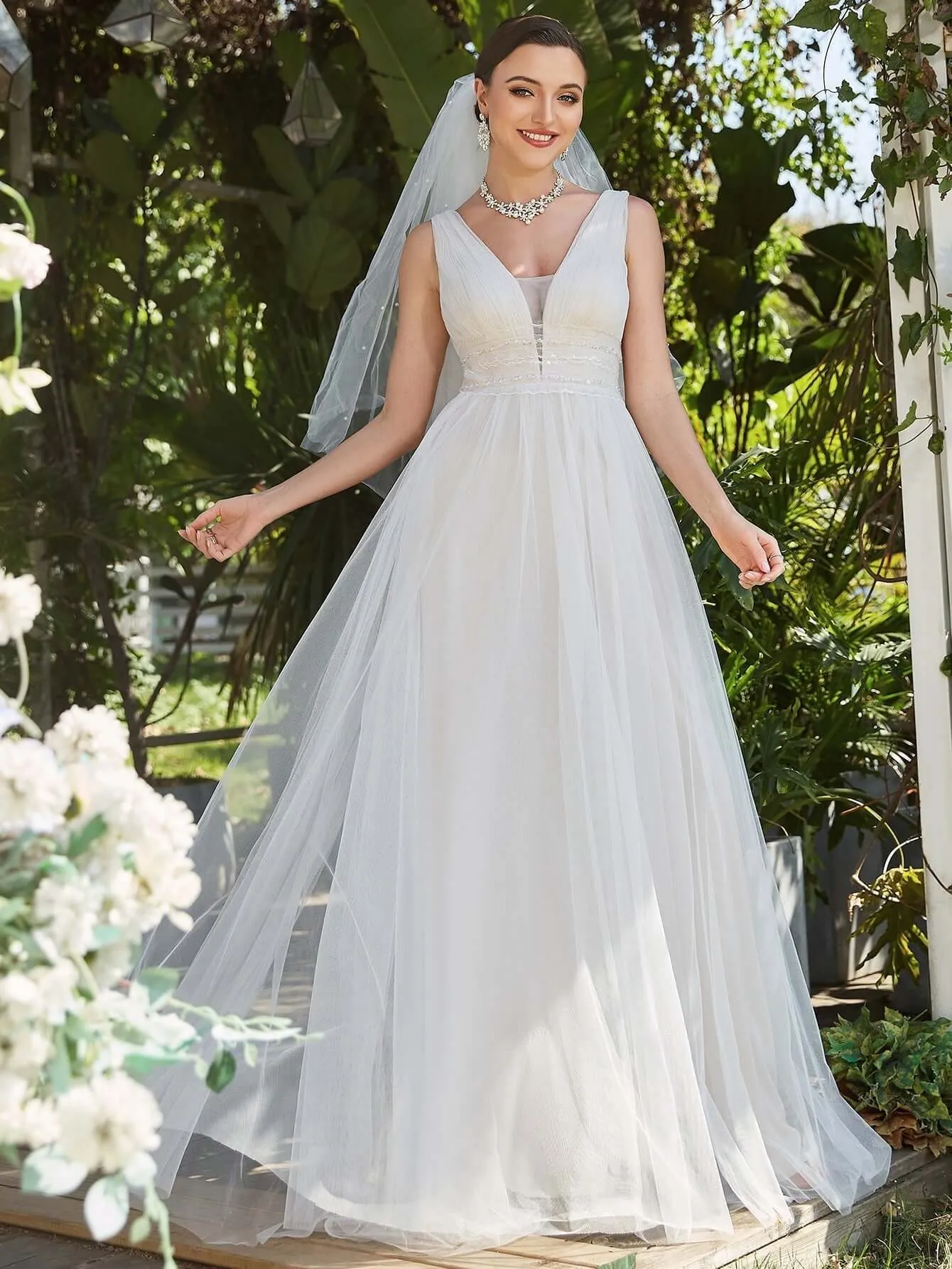 Jillian soft tulle wedding dress in Nude/Ivory Express NZ Wide