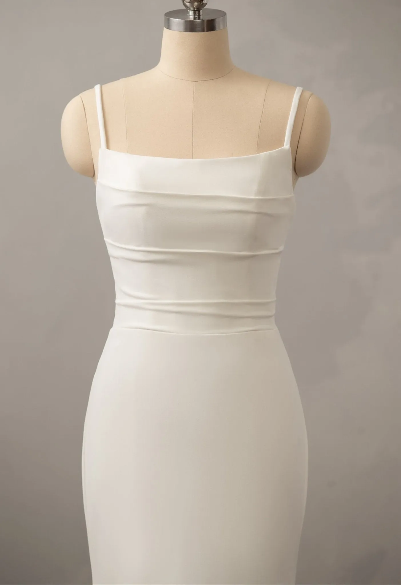 Johanna Ivory minimalist crepe wedding dress Express NZ wide