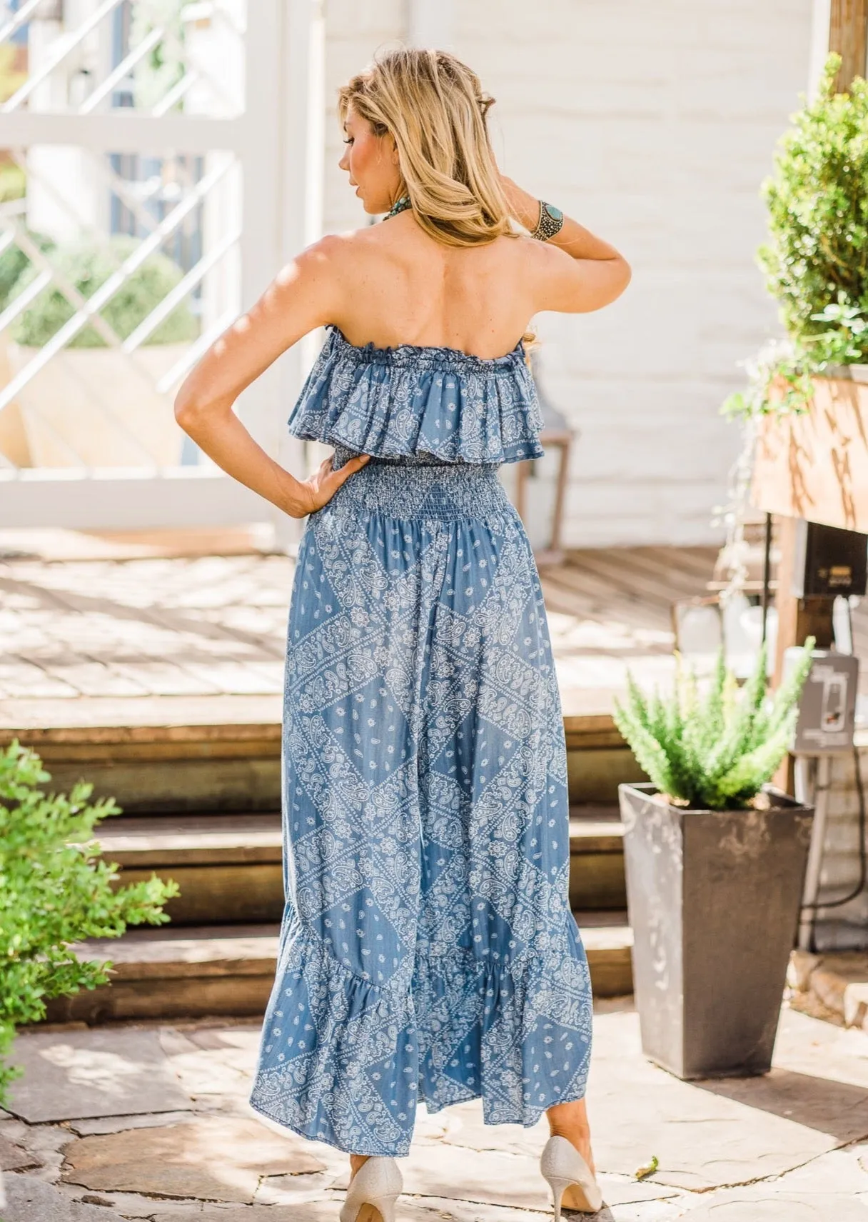 Jumpsuit, Bandana Print - Multiple Colors - Style HC744