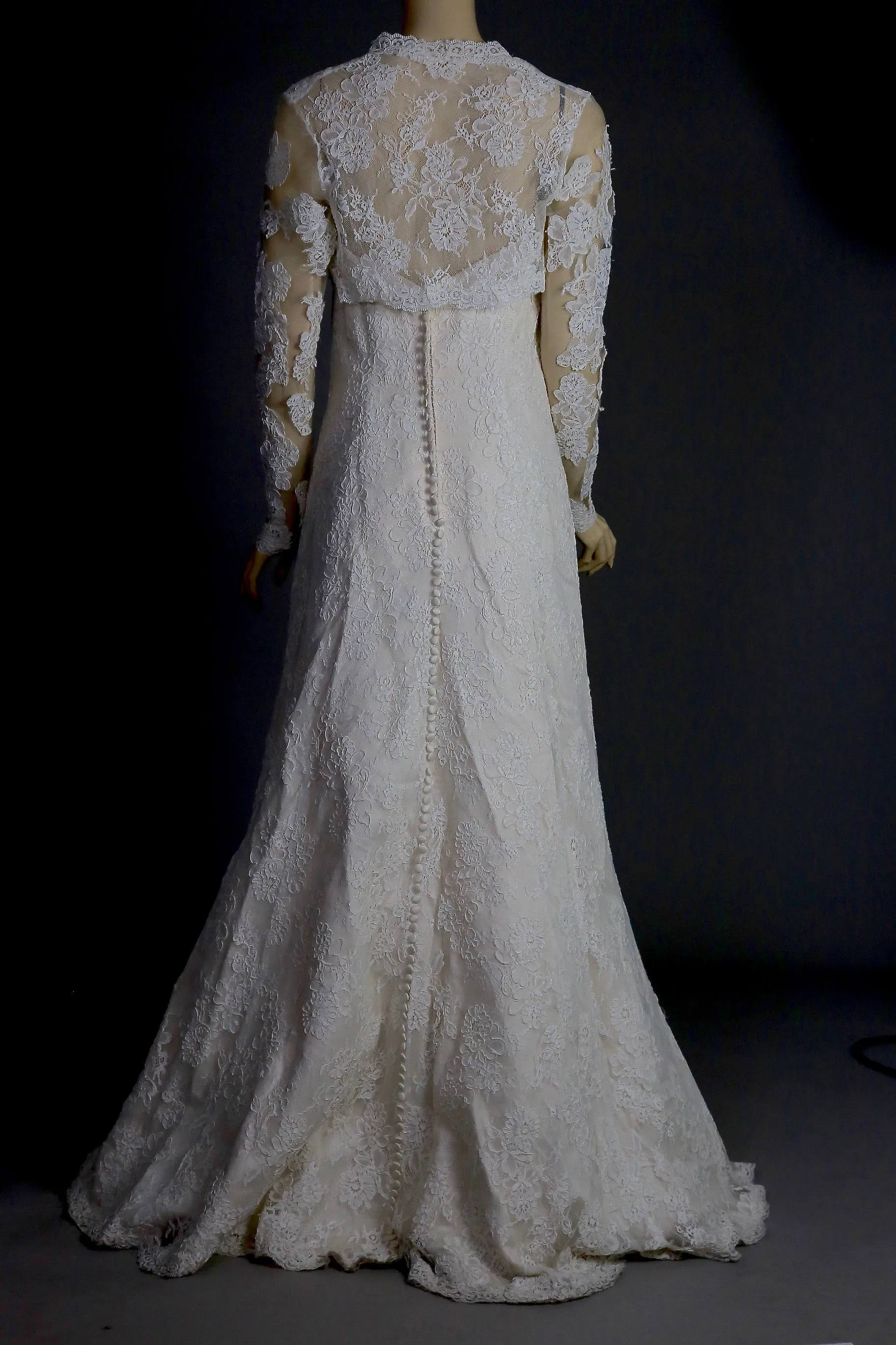Justin Alexander wedding dress strapless bridal gown with lace jacket