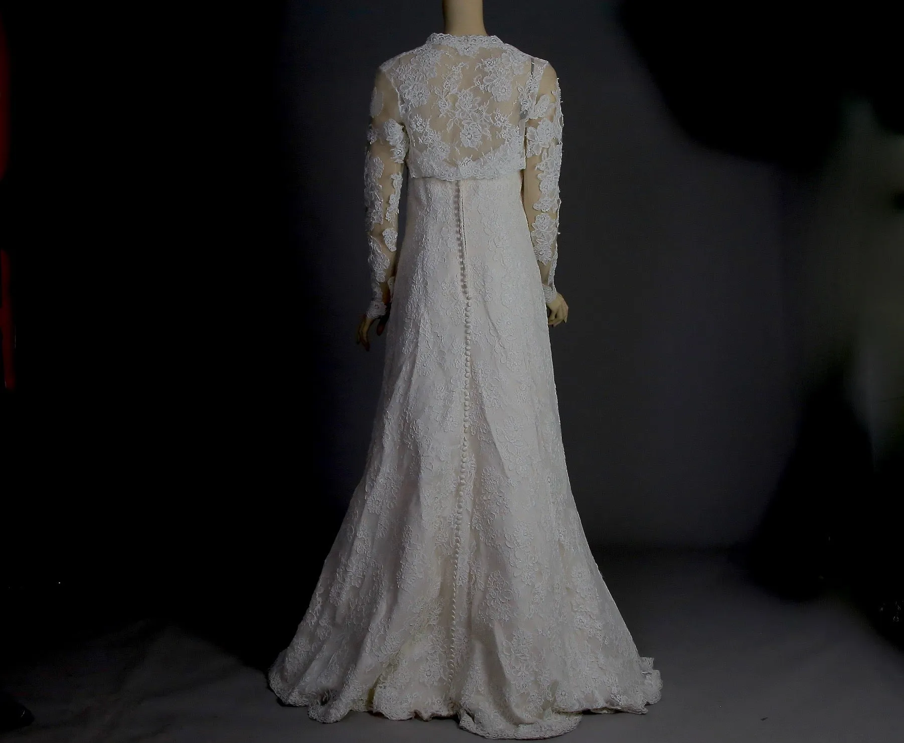 Justin Alexander wedding dress strapless bridal gown with lace jacket
