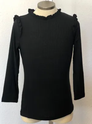 K RUFFLE NECK TOP