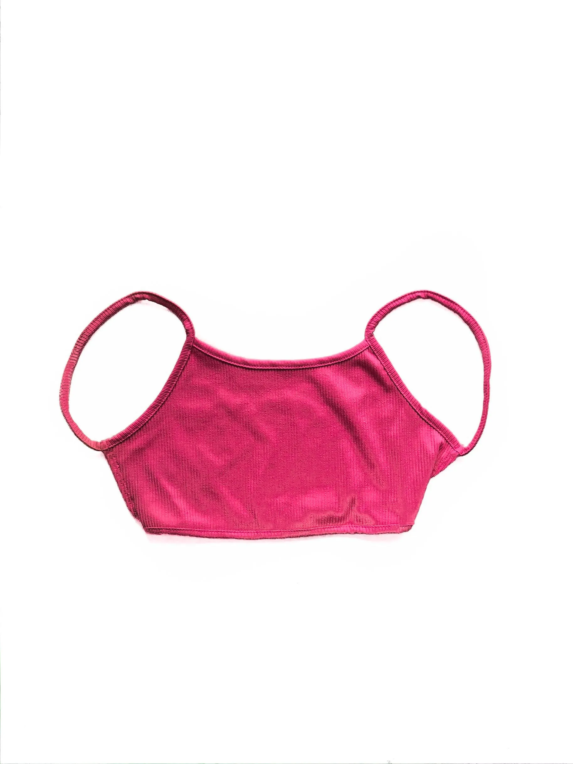 Kaya Ribbed Brami Top - Neon Pink