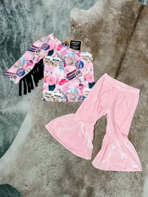 Kid’s one shoulder cowgirl set