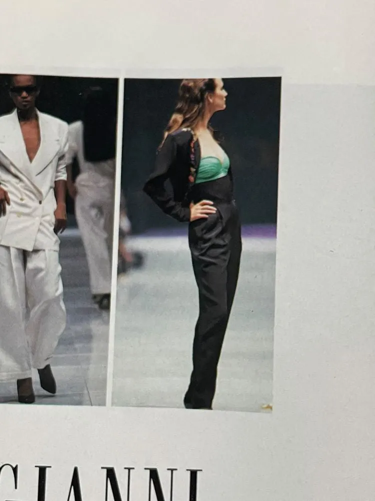 Killer Spring 1989 Gianni Versace Couture Strapless Topstitched Dress W Back Buttons & Cut Out