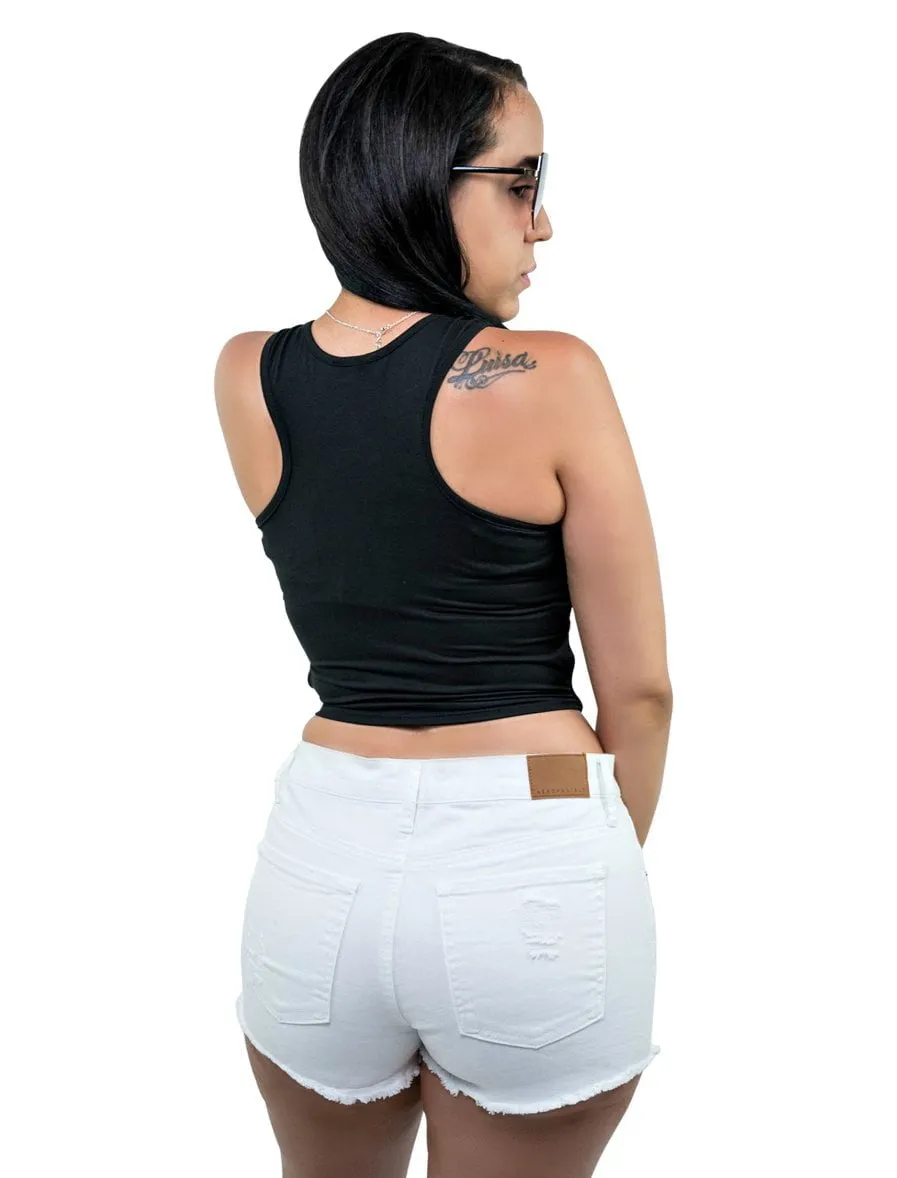 Knit Cut Out Crop Top