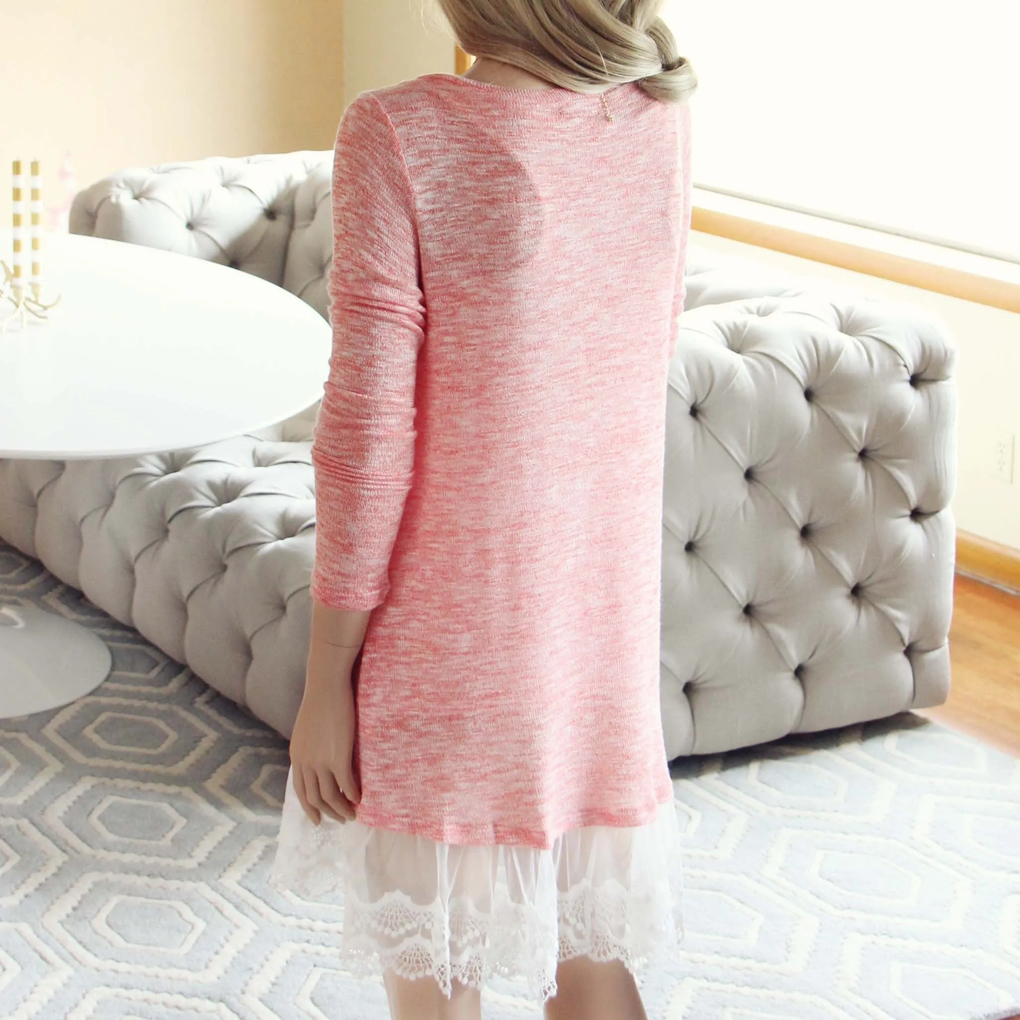 Lace Cactus Dress in Pink