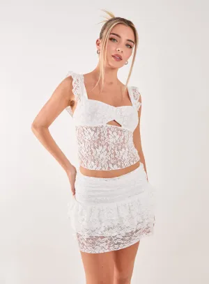 Lace Cut Out Top