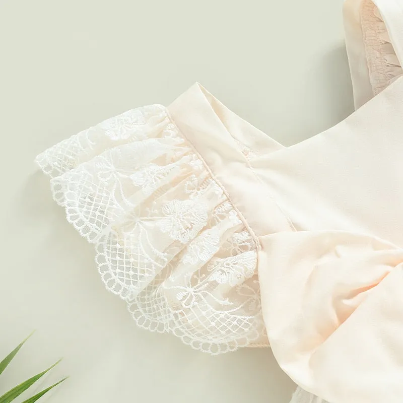 Lace Flower Romper Dress