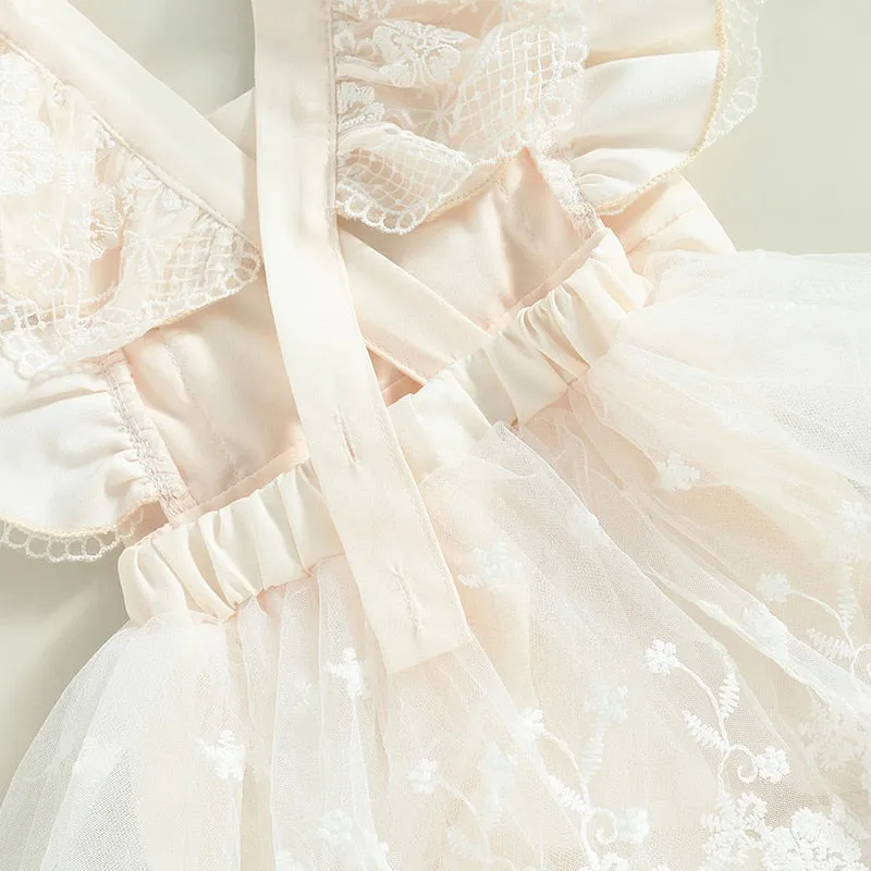 Lace Flower Romper Dress