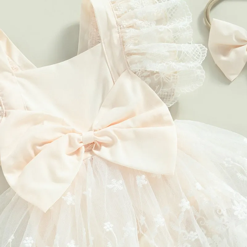 Lace Flower Romper Dress