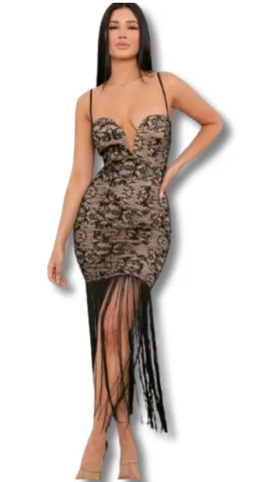 Lace Fringe Dress