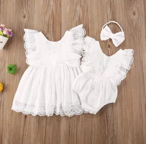 Lace Linen Romper and Dress