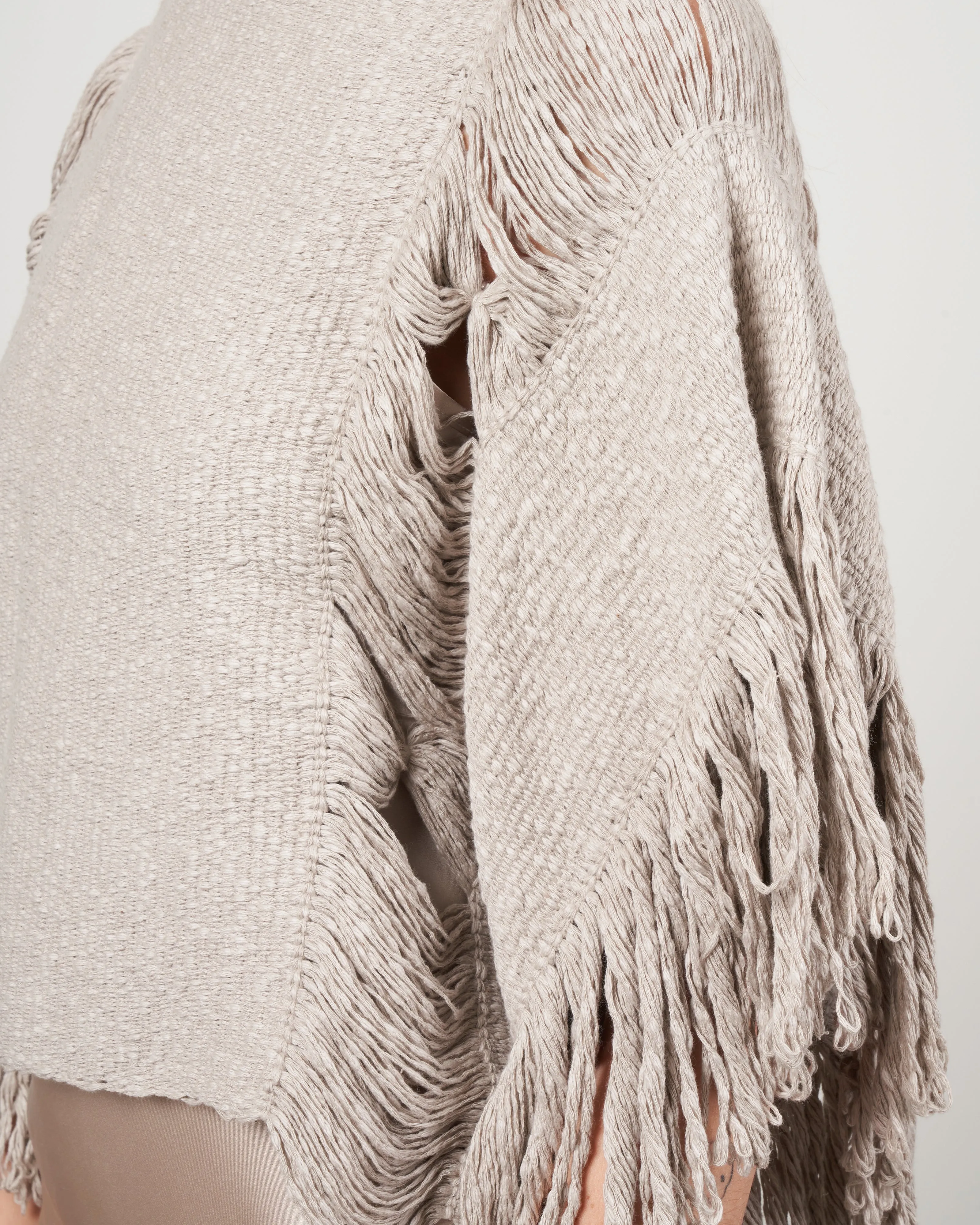 lacy crop top - taupe