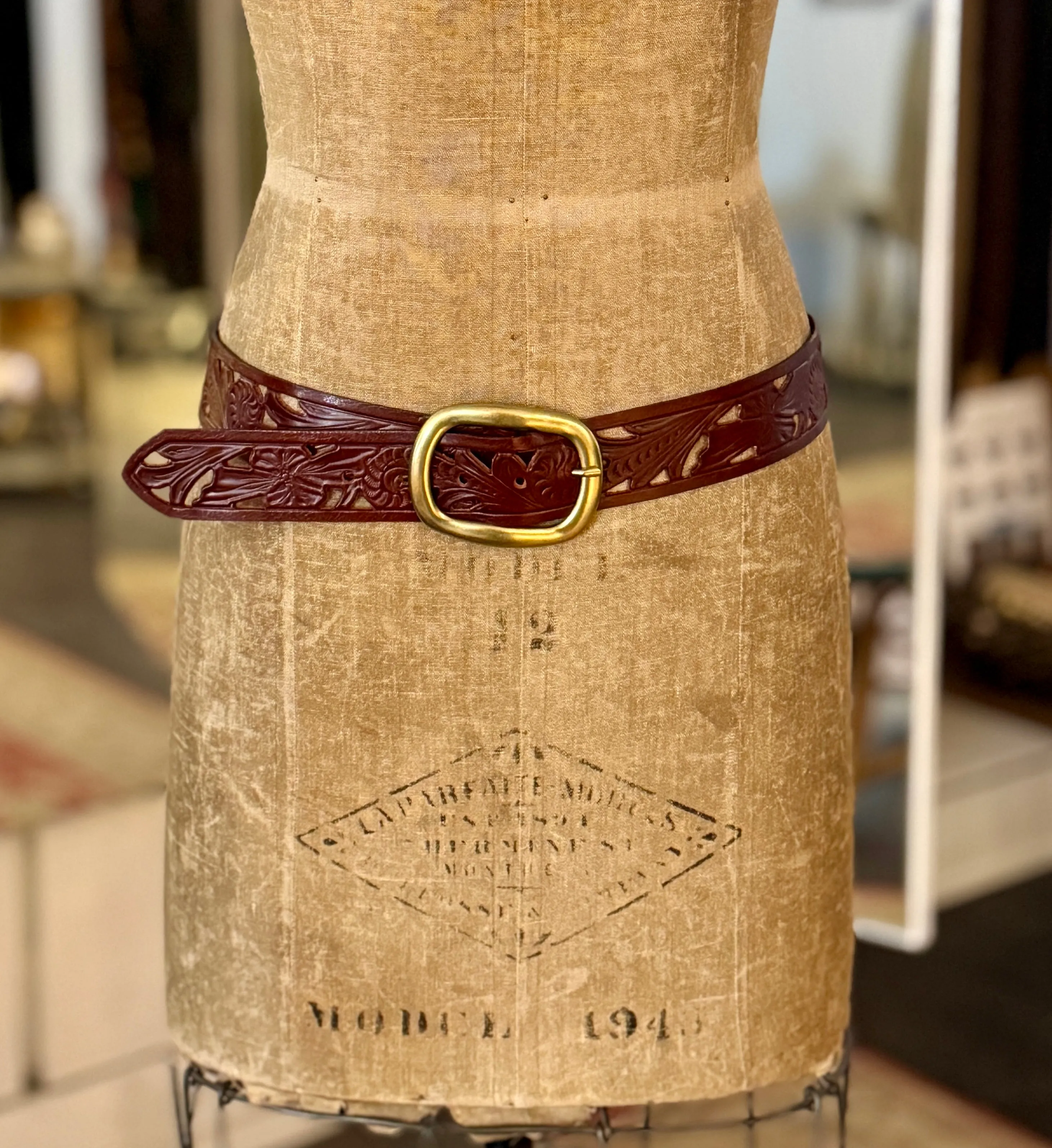 Leather Cut -Out Belt