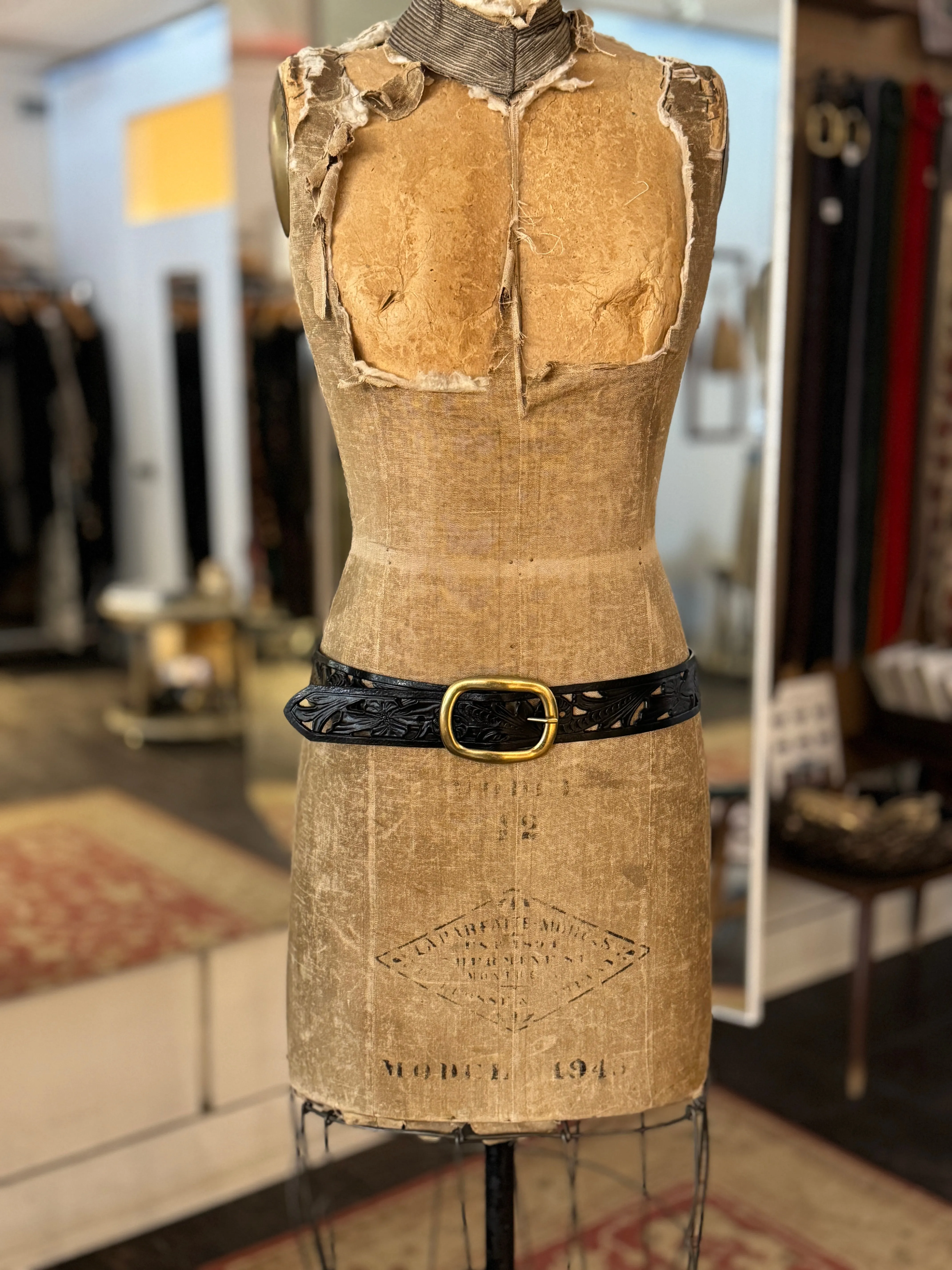 Leather Cut -Out Belt