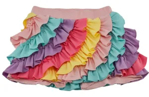 Lemon Loves Lime Rainbow Ruffle Skort