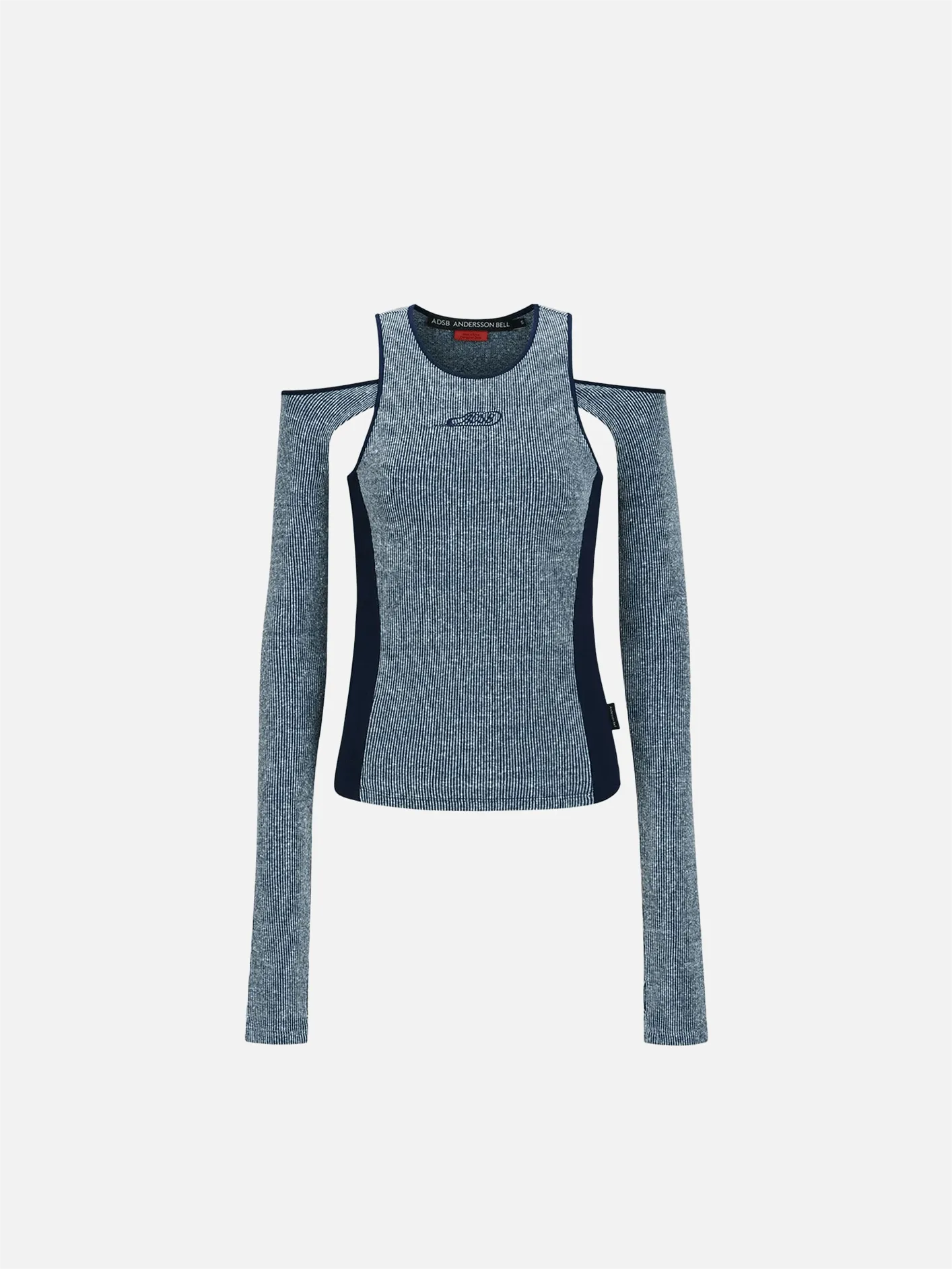 Lina Cut-Out Layered Top - Navy