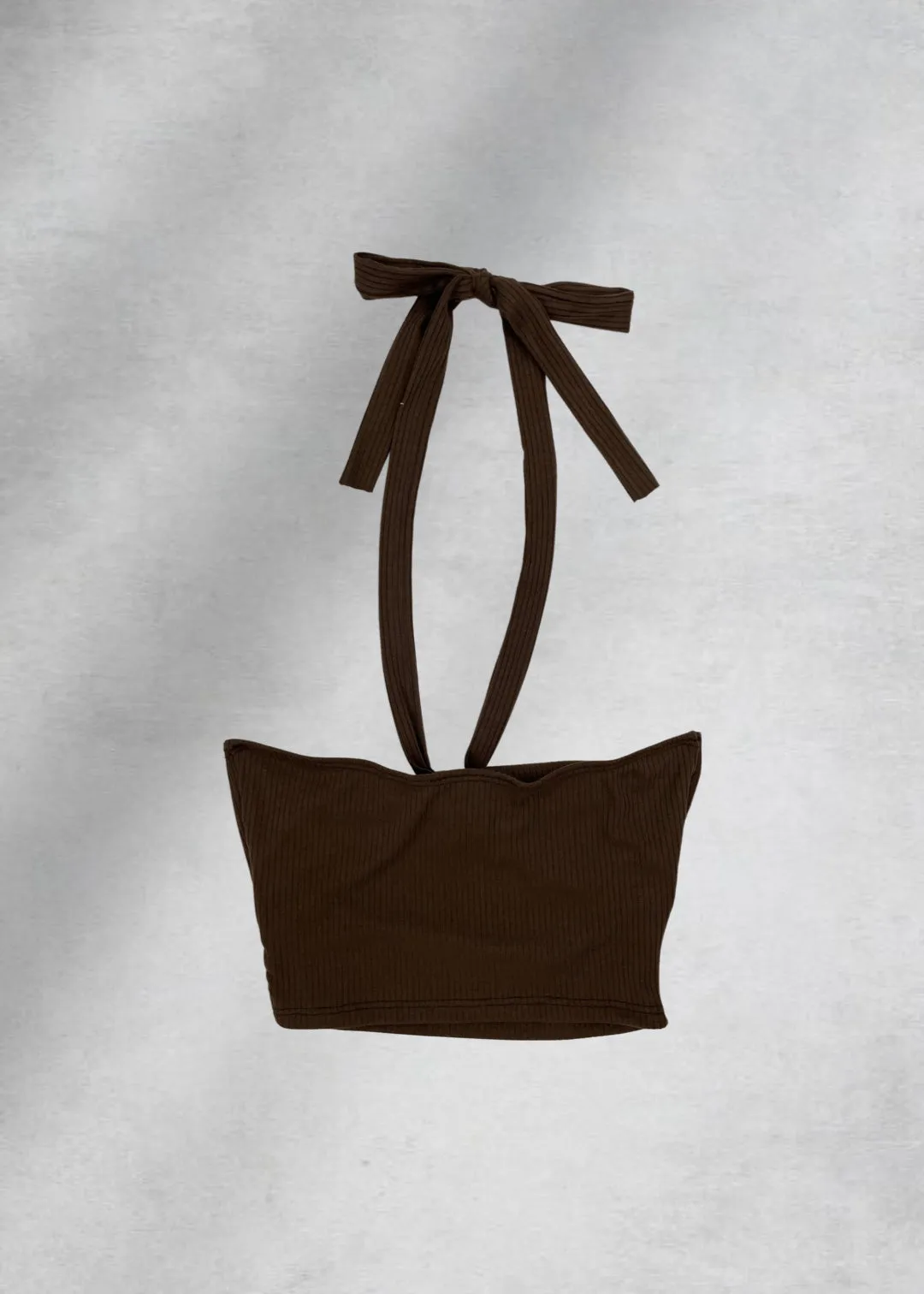 Linda Halter Crop Top - Brown