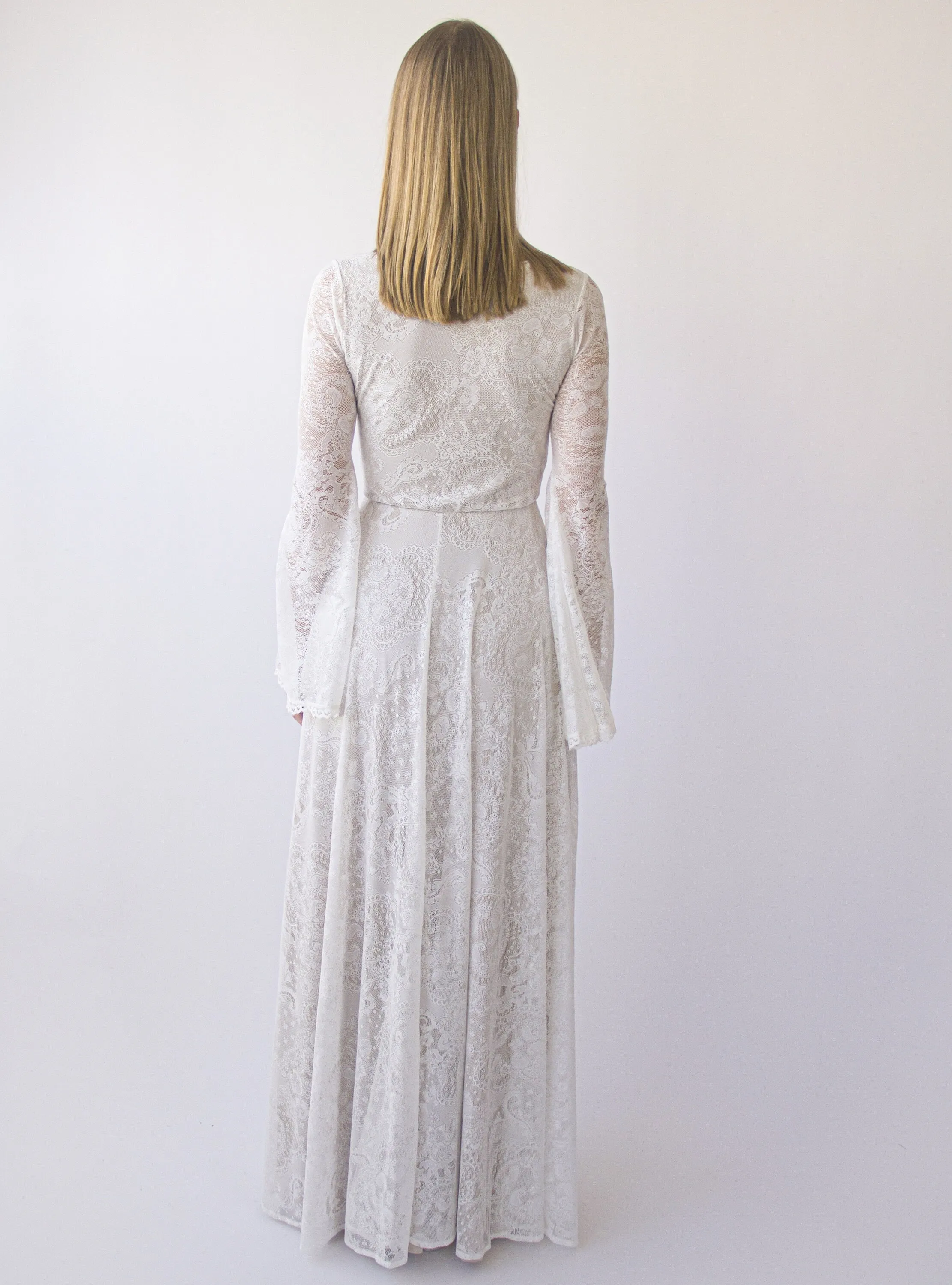 Long Bell Sleeves Gown #1394