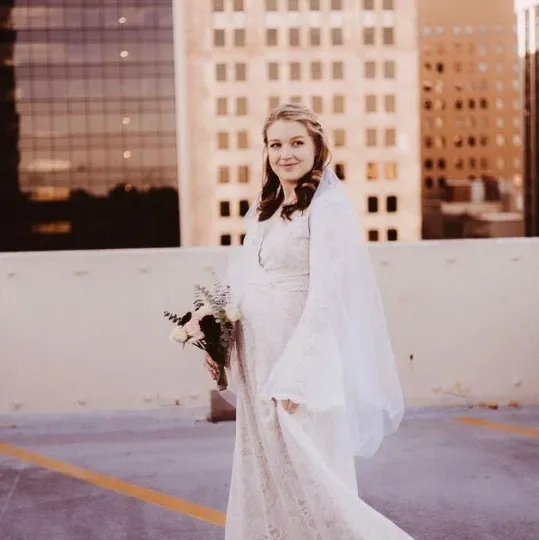 Long Bell Sleeves Gown #1394