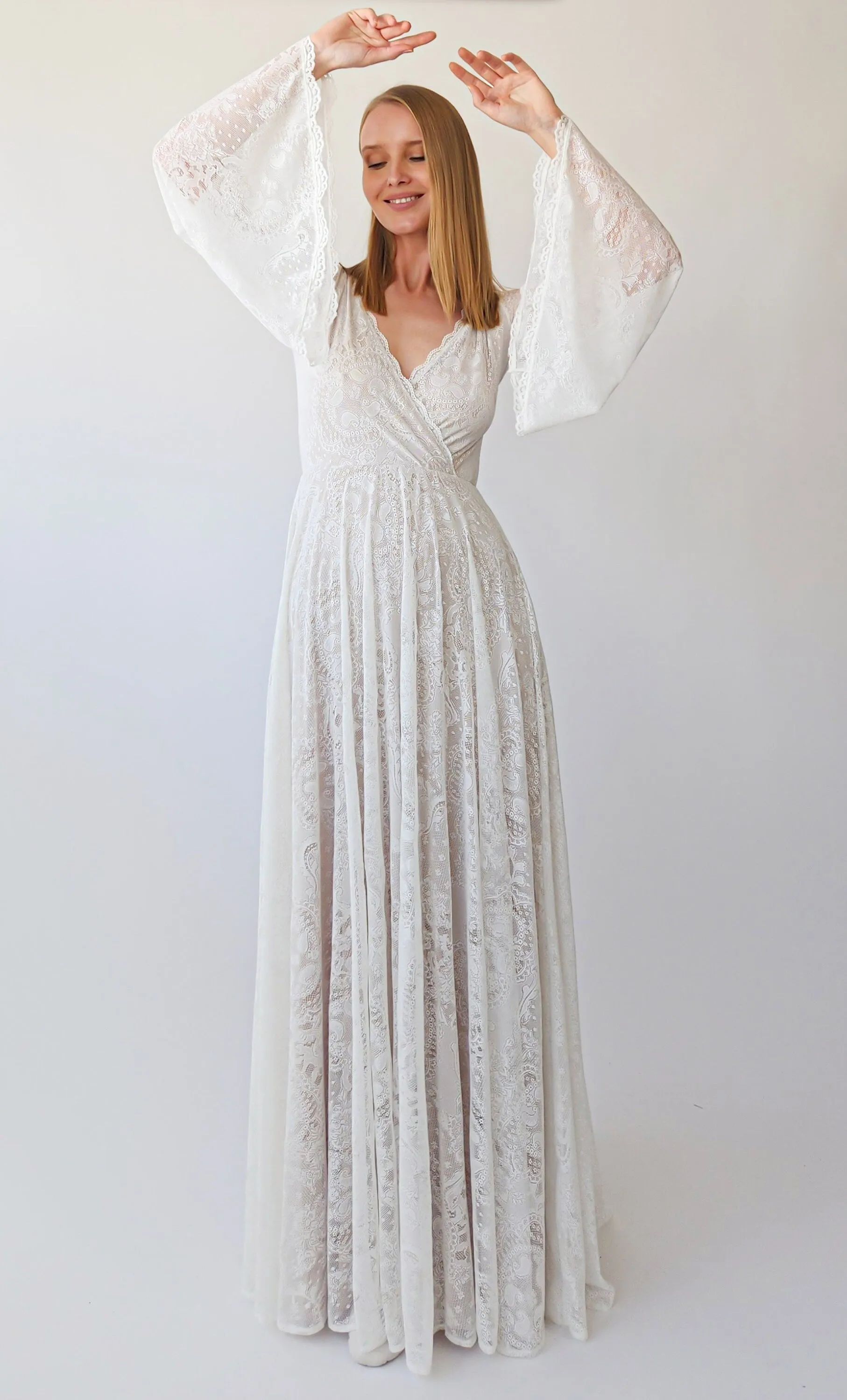 Long Bell Sleeves Gown #1394