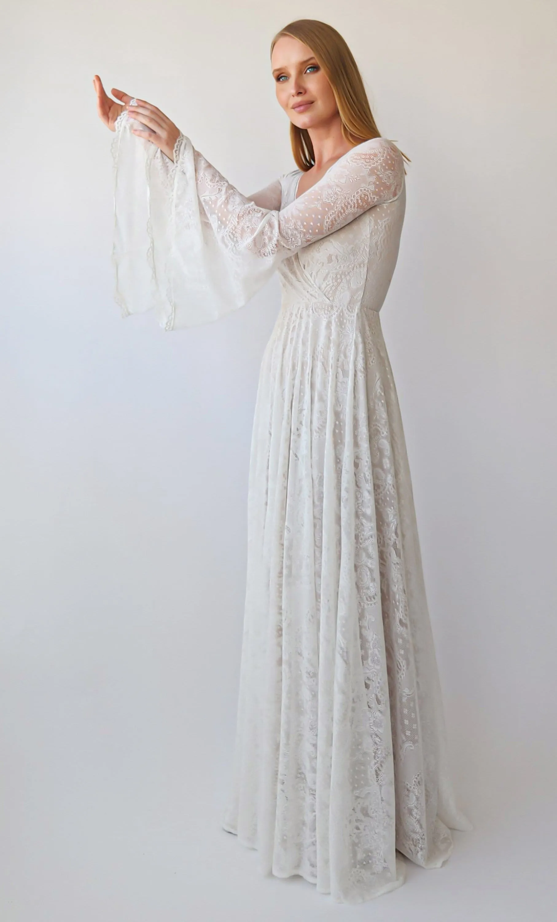 Long Bell Sleeves Gown #1394
