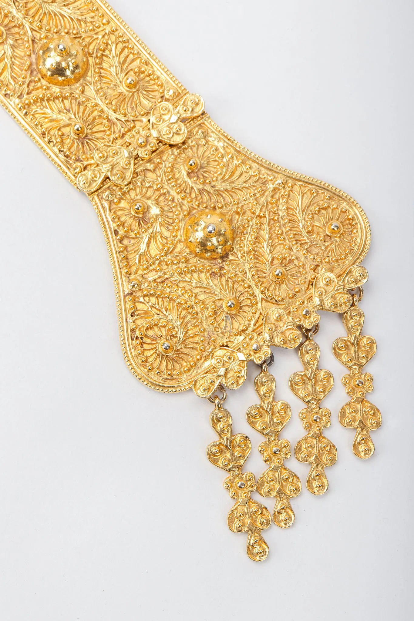 Long Filigree Plate Necklace