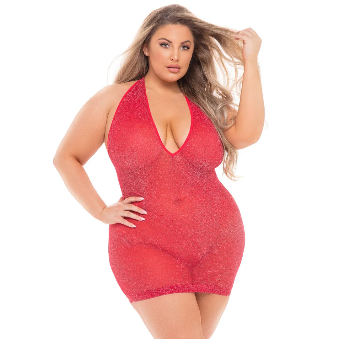 Love Bite Plunge Halter Dress