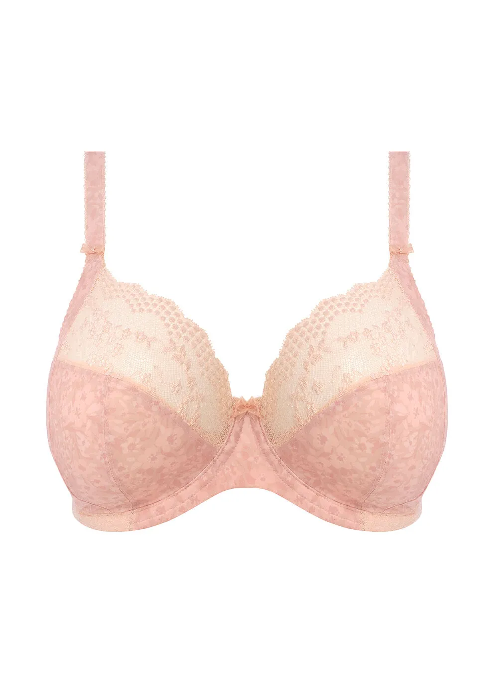 Lucie Underwired Plunge Bra In Pale Blush - Elomi