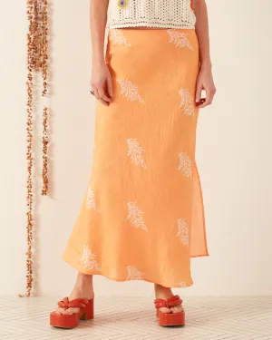 Lyra Hibiscus Rose Silk Skirt