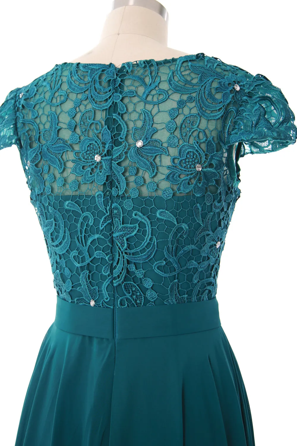 MACloth Women Mother of Bride Dresses Cap Sleeves Wedding Bridesmaid Rehearsal